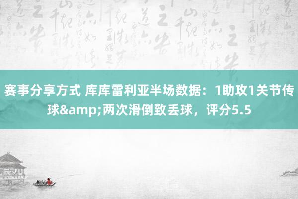 赛事分享方式 库库雷利亚半场数据：1助攻1关节传球&两次滑倒致丢球，评分5.5