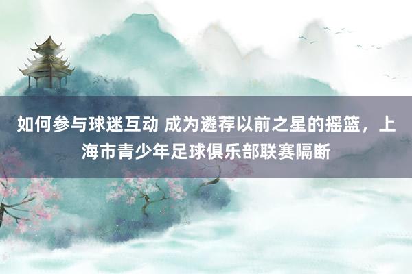 如何参与球迷互动 成为遴荐以前之星的摇篮，上海市青少年足球俱乐部联赛隔断